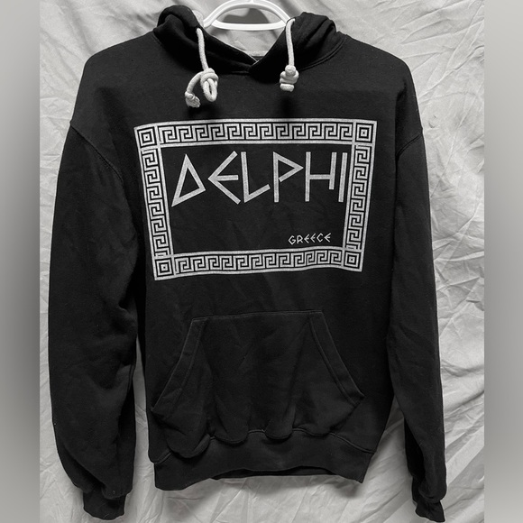 Black and White Delphi Hoodie Purchased in Greece - Picture 1 of 2